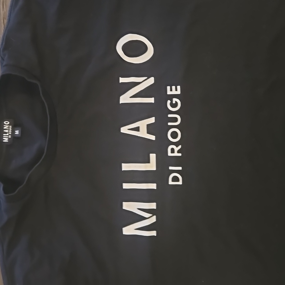 Milano Di Rouge Black Signature Tee Sz M - Picture 5 of 6